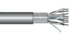 Alpha Wire M13195 SL002 Alpha Essentials Multi-Pair Cable - Foil Shield - 24 AWG 6 Pair - Gray - 300V - 500ft - Alpha M13195 SL002 M13195 SL002 on Advantage Electric Supply