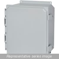 Hammond Manufacturing PCJ664NLF Polycarb 6X6X4 NM Latch w/Flange PCJ664NLF on Advantage Electric Supply