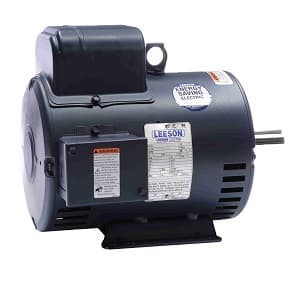 Leeson 131554 Single Phase; 3HP; 184T Frame Size; 1500 Sync RPM; 220 Voltage; AC; DP Enclosure; NEMA Frame Profile; Single Phase; 50 Hertz; Rigid; Base; 1-1/8" Shaft Diameter; 4-1/2" Base to Center of Shaft; 14.69" Overall Length; 76 Efficiency Full Load 131554 on Advantage Electric Supply