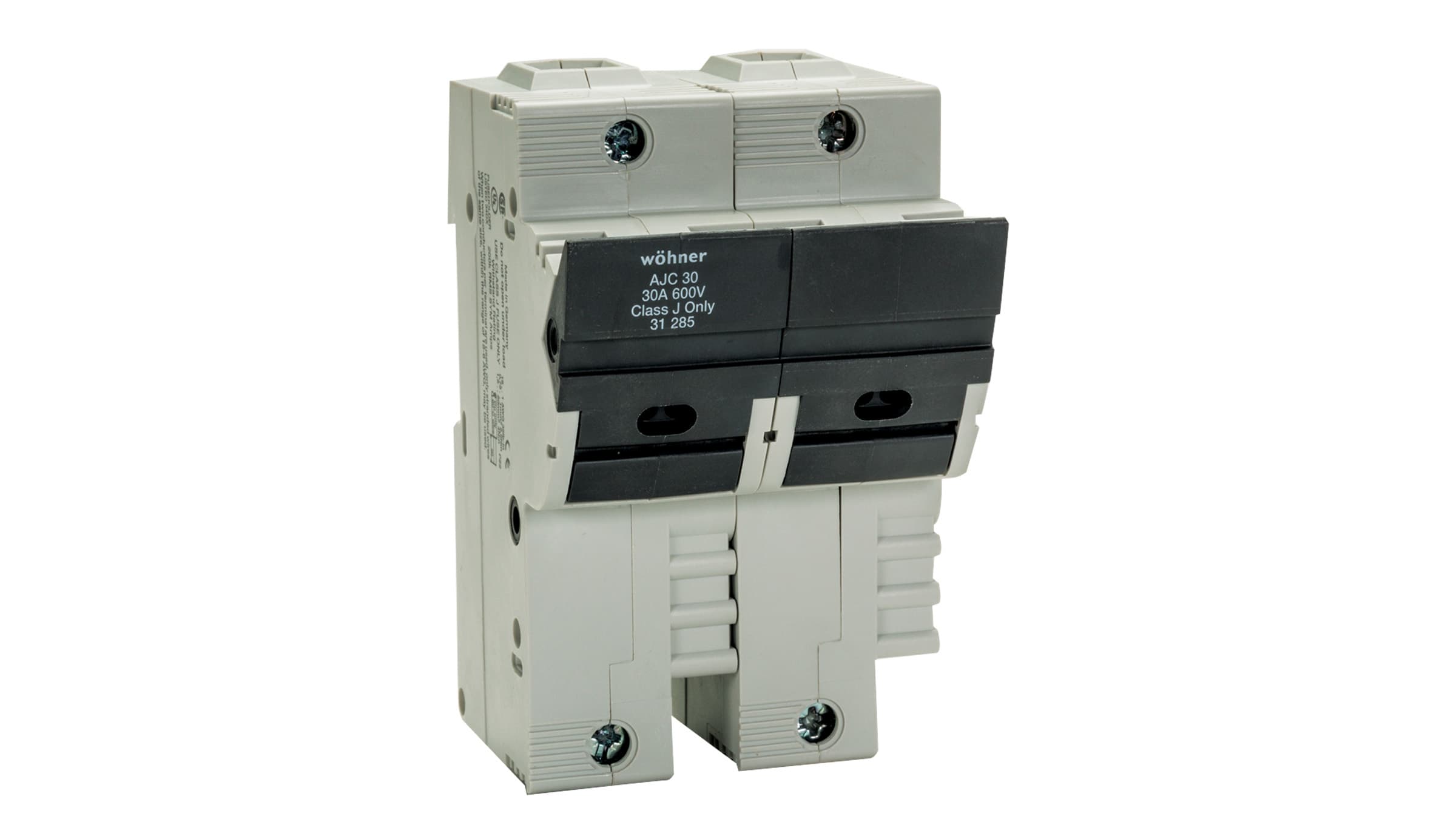 Sprecher + Schuh 31285 Sprecher + Schuh 31285 - Ambus Fuse Block, Class J, 2-Pole, 30A, 600V AC/DC, No Indicator, cULus/ CSA 31285 on Advantage Electric Supply
