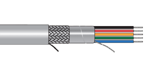 Alpha Wire 79230 SL005 Alpha EcoFlex SupraShield Multiconductor Cable - 14 AWG 9 Conductor - Slate - 100 ft 79230 SL005 on Advantage Electric Supply