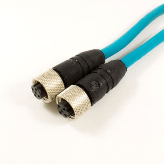 Alpha Wire AR04AR117 TL356 OBSOLETE - Alpha Connect Ethernet Cordset - M12 Female Straight to M12 Female Straight - 24AWG 2 Poles - AR04AR117 - Teal - 1M (3.28ft) AR04AR117 TL356 on Advantage Electric Supply