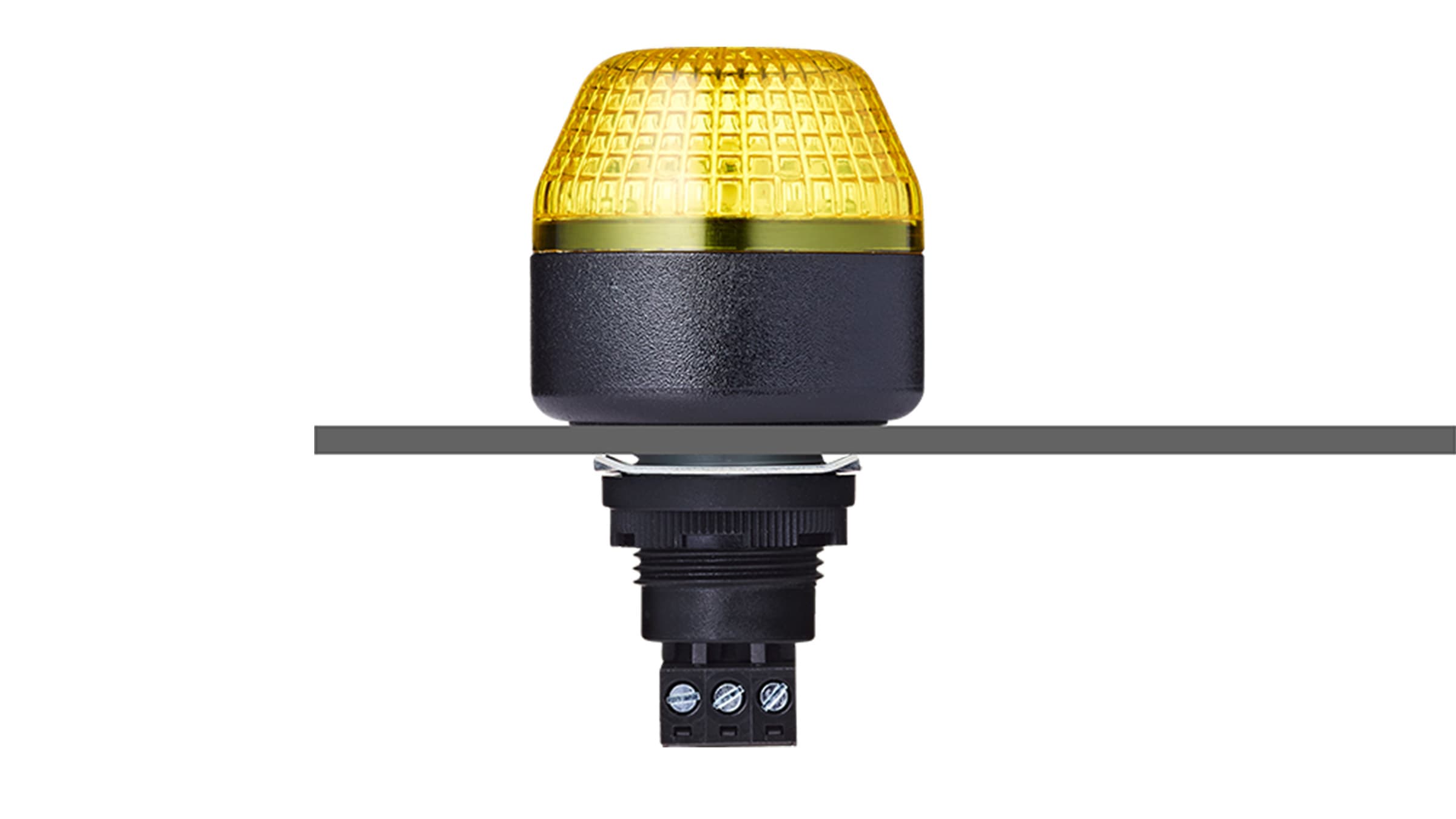 Sprecher + Schuh 801107313 Sprecher + Schuh 801107313 - IBM M22 panel mount LED steady/flashing beacon 230-240 V AC yellow, grey 801107313 on Advantage Electric Supply