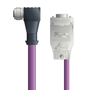 Lapp PB4110155S01 PB4110155S01 - LAPP UNITRONIC® PROFIBUS Cordsets 22 AWG / 1 pair Bus - Violet PVC - M12 Female 90 deg / D-sub Straight connectors - 1m PB4110155S01 on Advantage Electric Supply