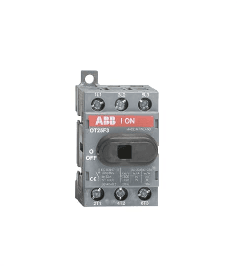 ABB Control OT25F3 OT25F3 ABB Control - SWITCH 3P 25A UL508 NF 6MM OT25F3 on Advantage Electric Supply