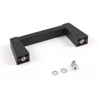 Hammond Manufacturing 1427NBB Handle - Extruded Aluminum Bar Handle. 3.5" Mounting Hole Centers. 1.64" High. Black Handle & Posts. 1427NBB on Advantage Electric Supply