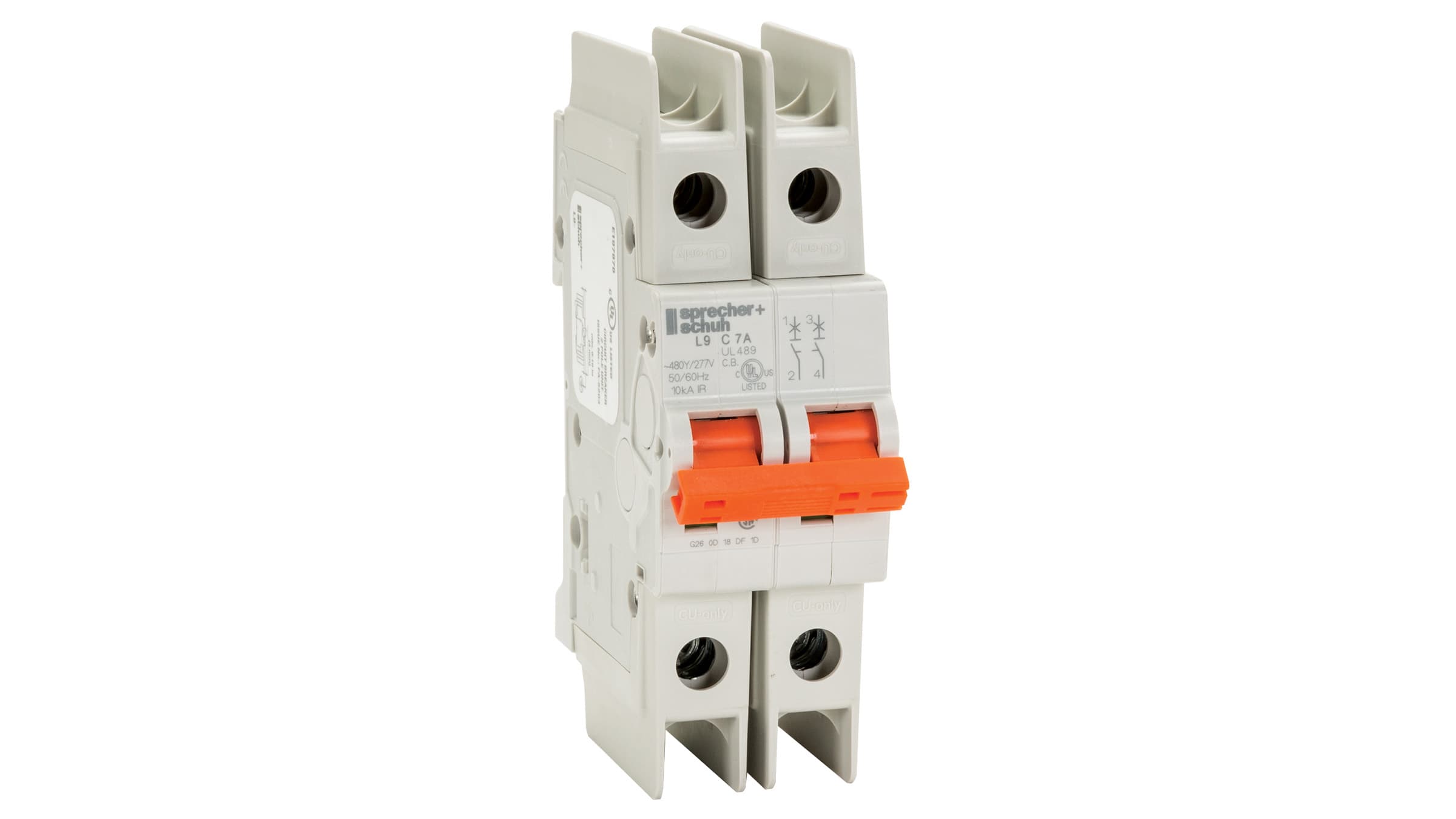 Sprecher + Schuh L9-4/2/D Sprecher + Schuh L9-4/2/D - Miniature Circuit Breakers, CURVE-D, 4A, 2-POLE, UL489/ CSA/ CE L9-4/2/D on Advantage Electric Supply