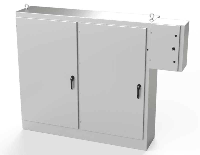 Saginaw Control SCE-72XR7818G 2DR XR Enclosure w/ Rotary EXR, Height:72.00", Width:77.75", Depth:18.00", ANSI-61 gray powder coated inside and out. SCE-72XR7818G on Advantage Electric Supply