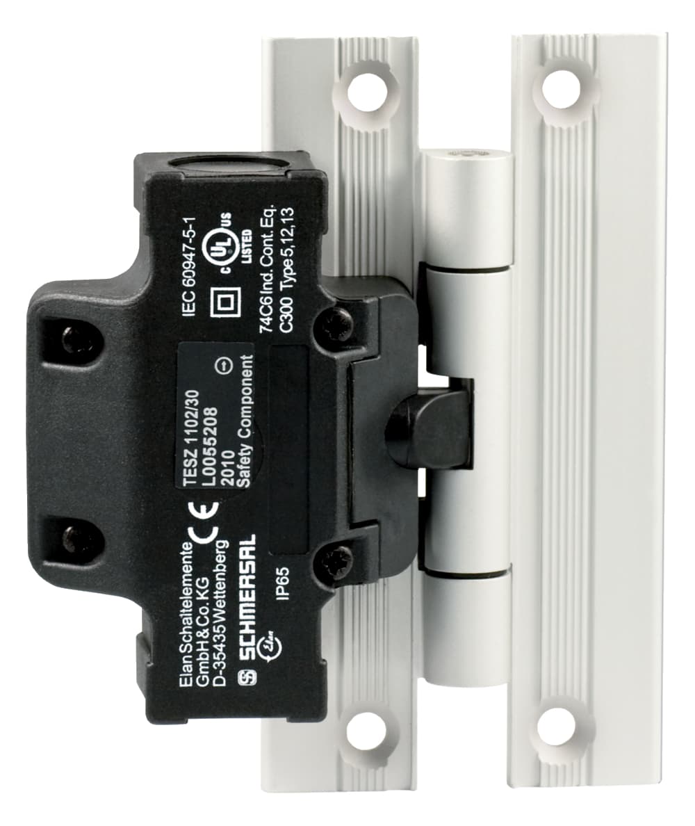 Schmersal TESZ1102/S/30 TESZ1102/S/30 Schmersal - Safety switch for hinged guards; Hinge safety switch; 2 cable entries M 20 x 1.5; Simple fitting, especially on 30 mm profiles; Thermoplastic enclosure; Double-insulated; Good resistance to oil and petroleum spirit; 111,5 mm x 92 mm x 36 mm TESZ1102/S/30 on Advantage Electric Supply