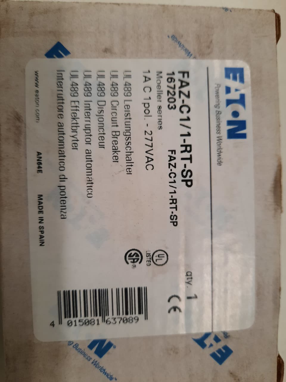 FAZ-C1/1-RT-SP on Advantage Electric Supply