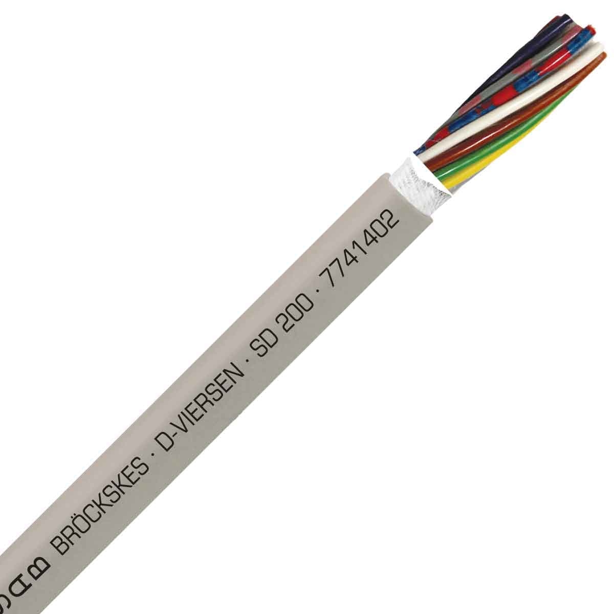SAB 7741402 SD 200 - 24 AWG/14c, halogen free continuous flex oil resistant data & control cable, CE, RoHS 7741402 on Advantage Electric Supply