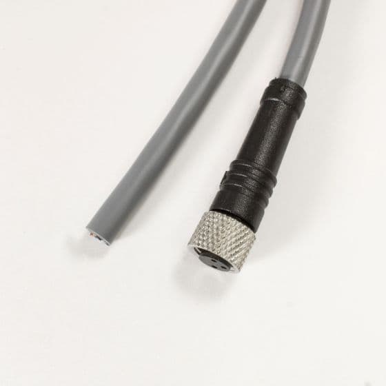 Alpha Wire GR0400101 SL355 OBSOLETE - Alpha Connect EcoFlex PUR Cordset - M8 Female Straight to Cut End - 22AWG 4 Poles - GR0400101 - Slate - 0.6M (1.97ft) GR0400101 SL355 on Advantage Electric Supply