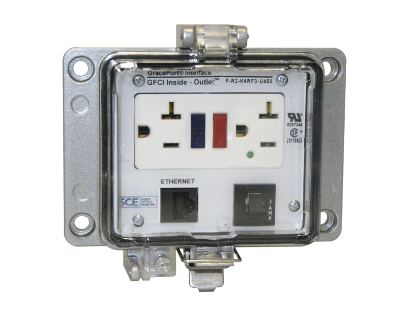 Saginaw Control P-R2-K4RF3-U450 Port, Programming, Height:5.10", Width:3.50", Depth:1.65", Powder coated Light Gray. P-R2-K4RF3-U450 on Advantage Electric Supply