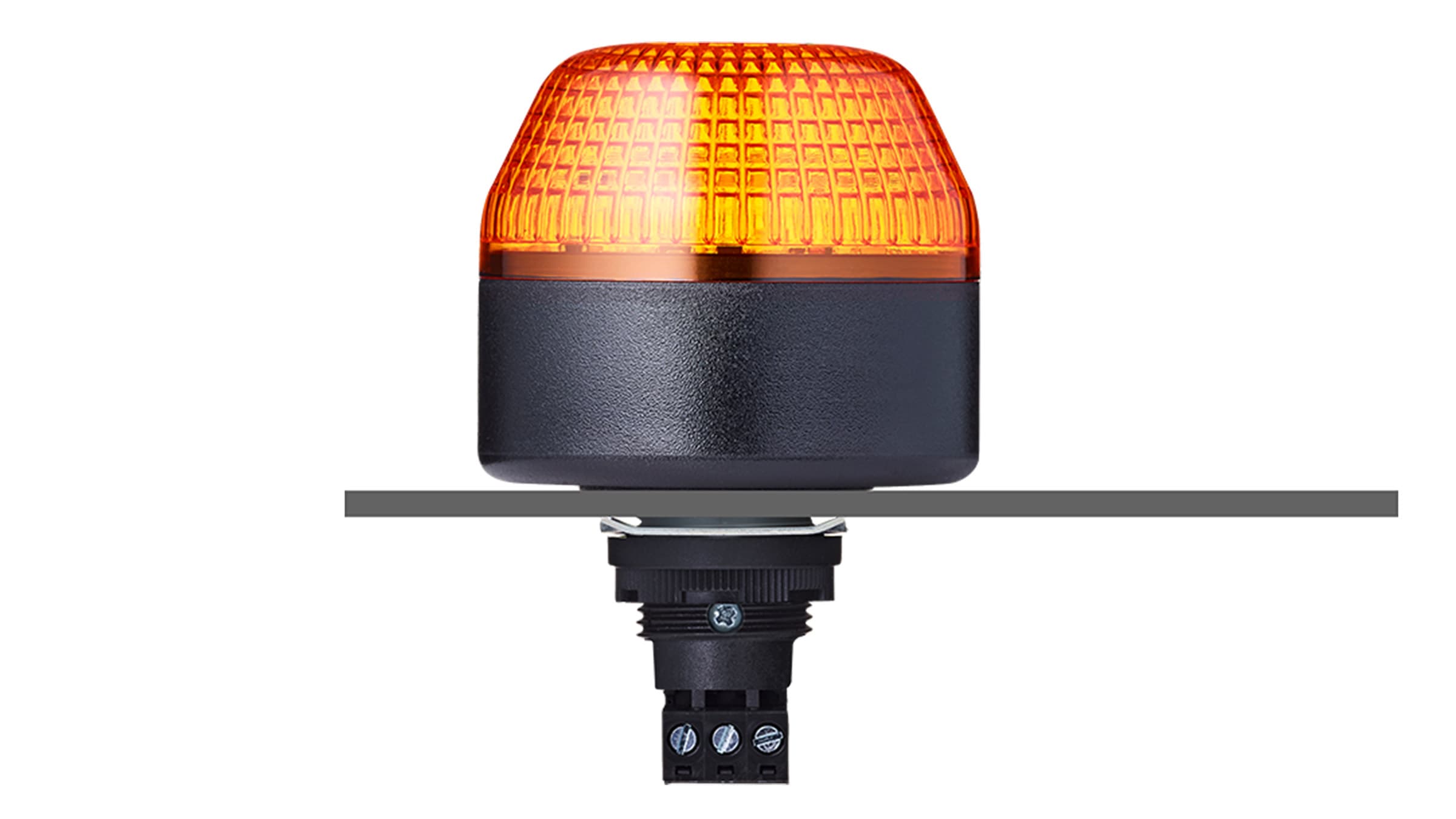 Sprecher + Schuh 802101405 Sprecher + Schuh 802101405 - IBL M22 panel mount LED steady/flashing beacon 24 V AC/DC amber, grey 802101405 on Advantage Electric Supply