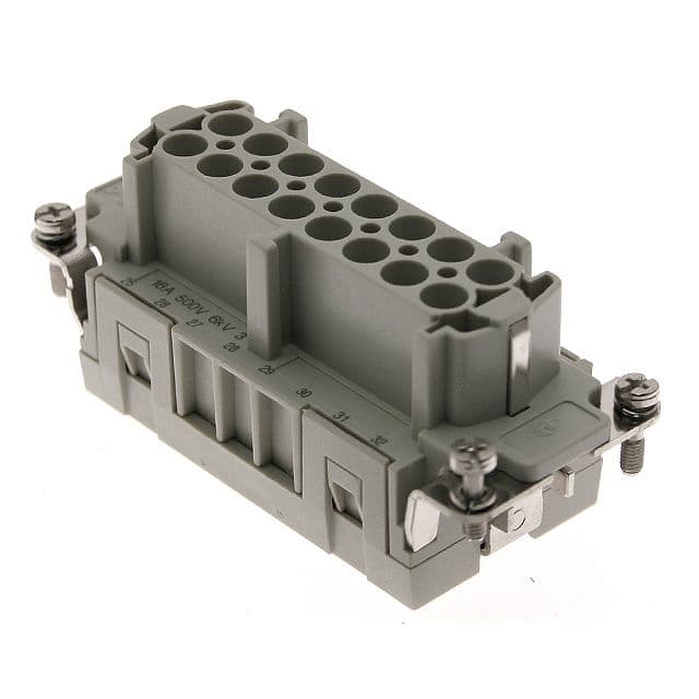Mencom CSEF-16N Standard, CSE series, Female Rectangular Insert, size 77.27, 16 pin, 16 amp, Standard Spring, (17-32) CSEF-16N on Advantage Electric Supply