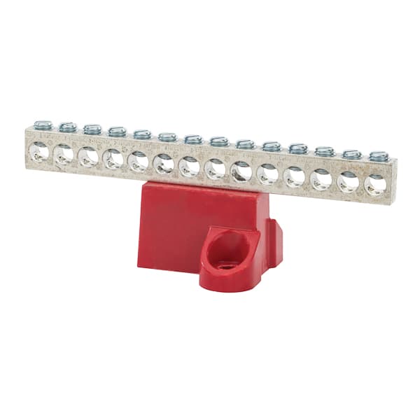 NSI Industries GBA2-14 GBA2-14 NSI - Aluminum Isolated Ground Bar, Al/Cu, 2 -14 Awg Wire Range, 14 Circuit GBA2-14 on Advantage Electric Supply