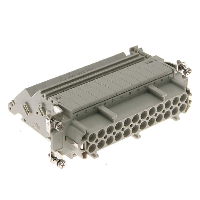 Mencom CTSEF-24L Standard, CTSE series, Female Rectangular Insert, size 104.27, 24 pin, 16 amp, Standard Spring Left ground CTSEF-24L on Advantage Electric Supply