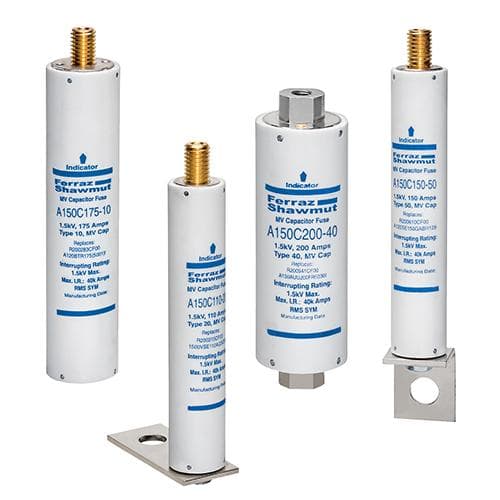 Mersen A150C90-20 A150C90-20 Mersen - Medium Voltage Capacitor Fuse 1500VAC 90A Male Stud To L Bracket Visual Indicator Amp-Trap® A150C90-20 on Advantage Electric Supply