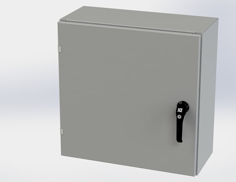 Saginaw Control SCE-24EL2410LPPL EL LPPL Enclosure, Height:24.00", Width:24.00", Depth:10.00", ANSI-61 gray powder coating inside and out. Optional sub-panels are powder coated white. SCE-24EL2410LPPL on Advantage Electric Supply