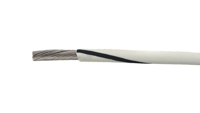 Alpha Wire 1857 WB005 1857 WB005 - Alpha Wire MIL-W-16878E/1/Type B PVC Hook-Up/Lead Wire - 18 AWG - 7/26 Stranded Conductor - Tinned Copper - 600V - White/Black - 100ft 1857 WB005 on Advantage Electric Supply