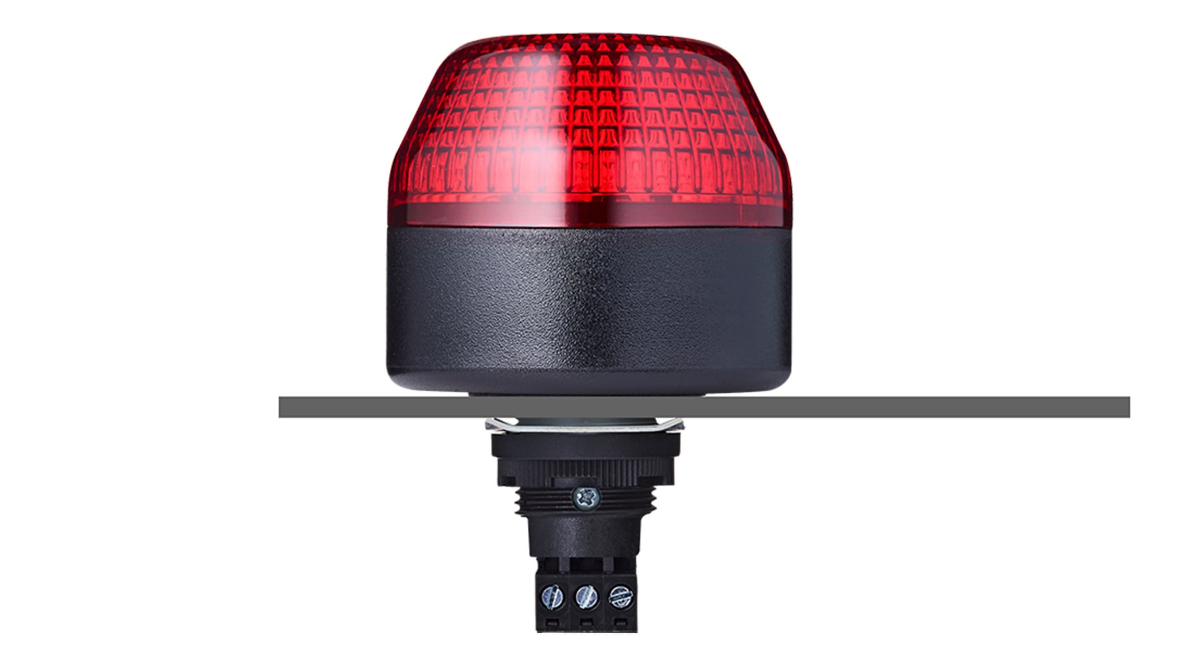 Sprecher + Schuh 802122405 Sprecher + Schuh 802122405 - ICL M22 panel mount LED multi strobe beacon 24 V AC/DC red, grey 802122405 on Advantage Electric Supply