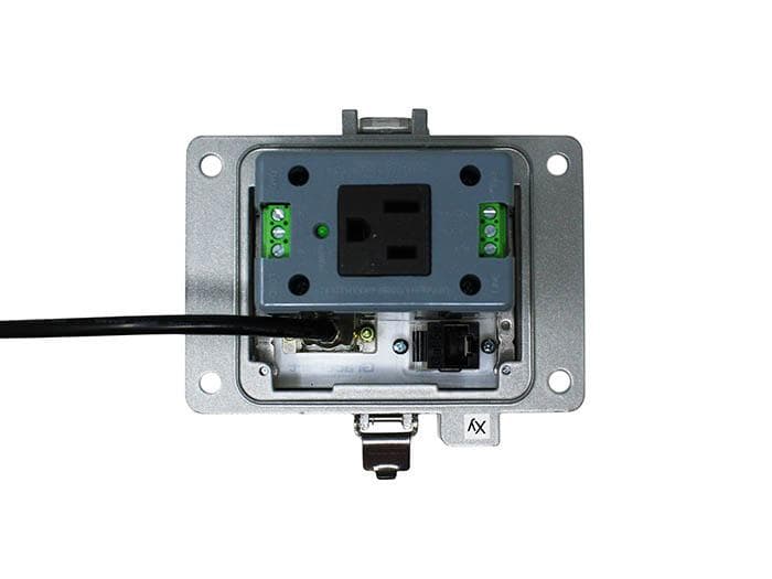 GRACE Engineered Products P-A16R2-K3RF0 Panel Interface Connector with A-B CompactLogix; Category 5e RJ45; Panel Mount Housing; UL Type 4; GFCI Duplex Inside-Outlet; No Circuit Breaker P-A16R2-K3RF0 on Advantage Electric Supply
