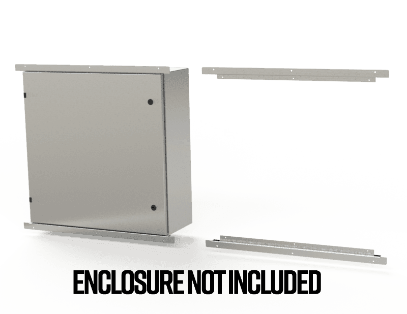 Saginaw Control SCE-ELFM30WSS S.S. EL Flush Mount Frame, Height:2.10", Width:33.00", Depth:1.08", #4 Brushed Finish SCE-ELFM30WSS on Advantage Electric Supply