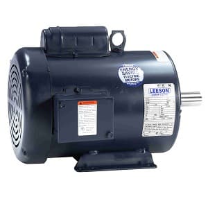 Leeson 131526 General Purpose; 1-1/2HP; 184T Frame Size; 1200 Sync RPM; 115/208-230 Voltage; AC; TEFC Enclosure; NEMA Frame Profile; Single Phase; 60 Hertz; Rigid; Base; 1-1/8" Shaft Diameter; 4-1/2" Base to Center of Shaft; 15.46" Overall Length 131526 on Advantage Electric Supply
